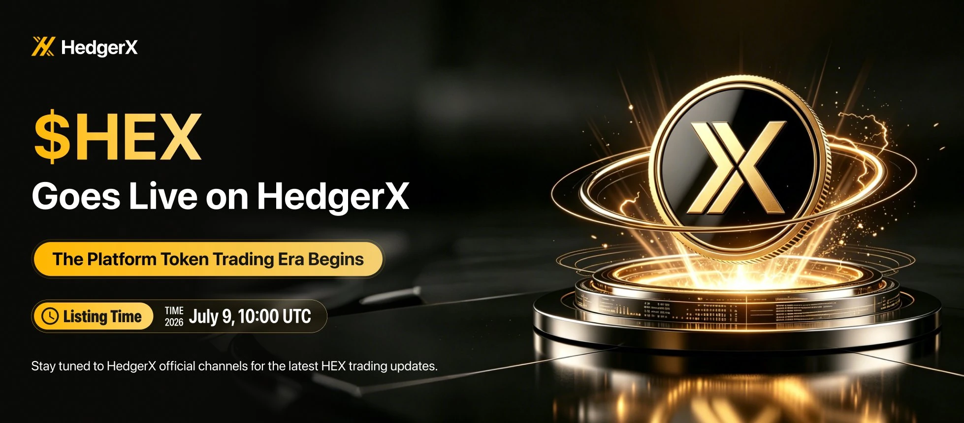 Token HEX entra em negociação na HedgerX